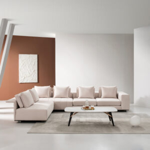Italian Design Luxury Large Leather Sectional Sofa UN004
